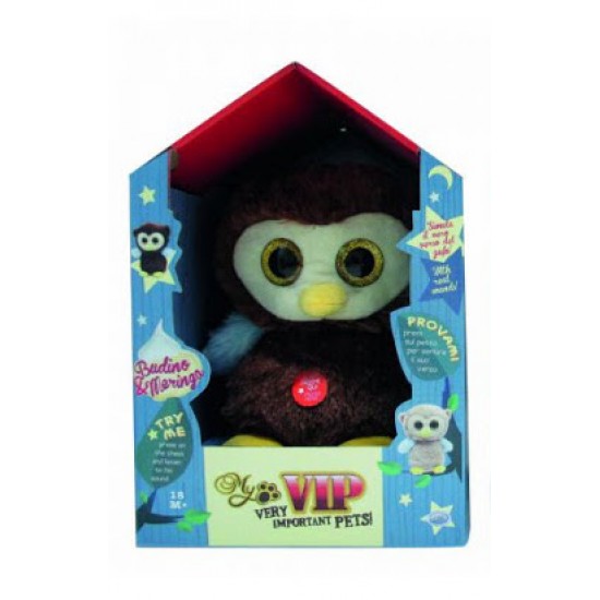 Mīksta rotaļlieta pūce ar skāņu ODS My Vip - Budino&Meringa 36569